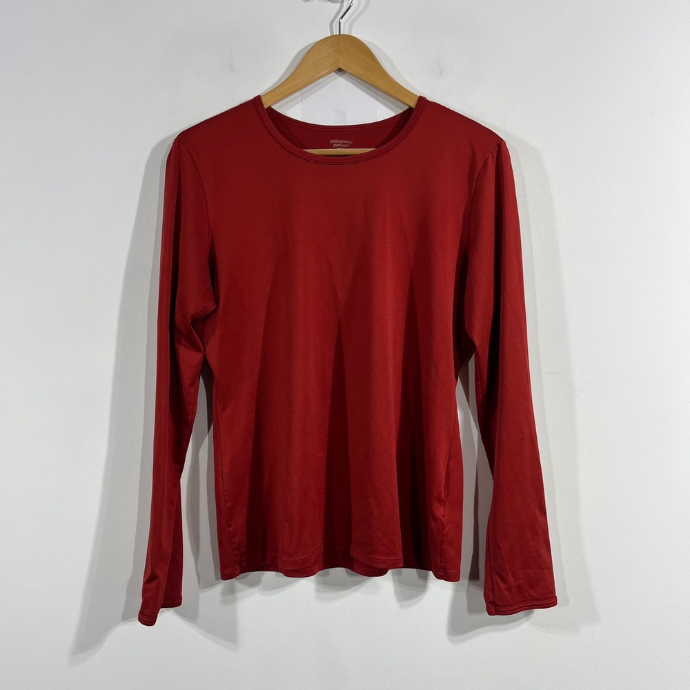 Patagonia Capilene Granola Gorpcore Outdoors Women Large Base Layer Crewneck Top